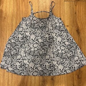 FREE PEOPLE INTIMATELY B&W “Emily” Night Combo Swing Dress Paisley Size Small